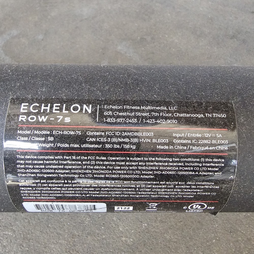 NEW - Echelon 7s Rower Rowing Machine w/ Touch screen