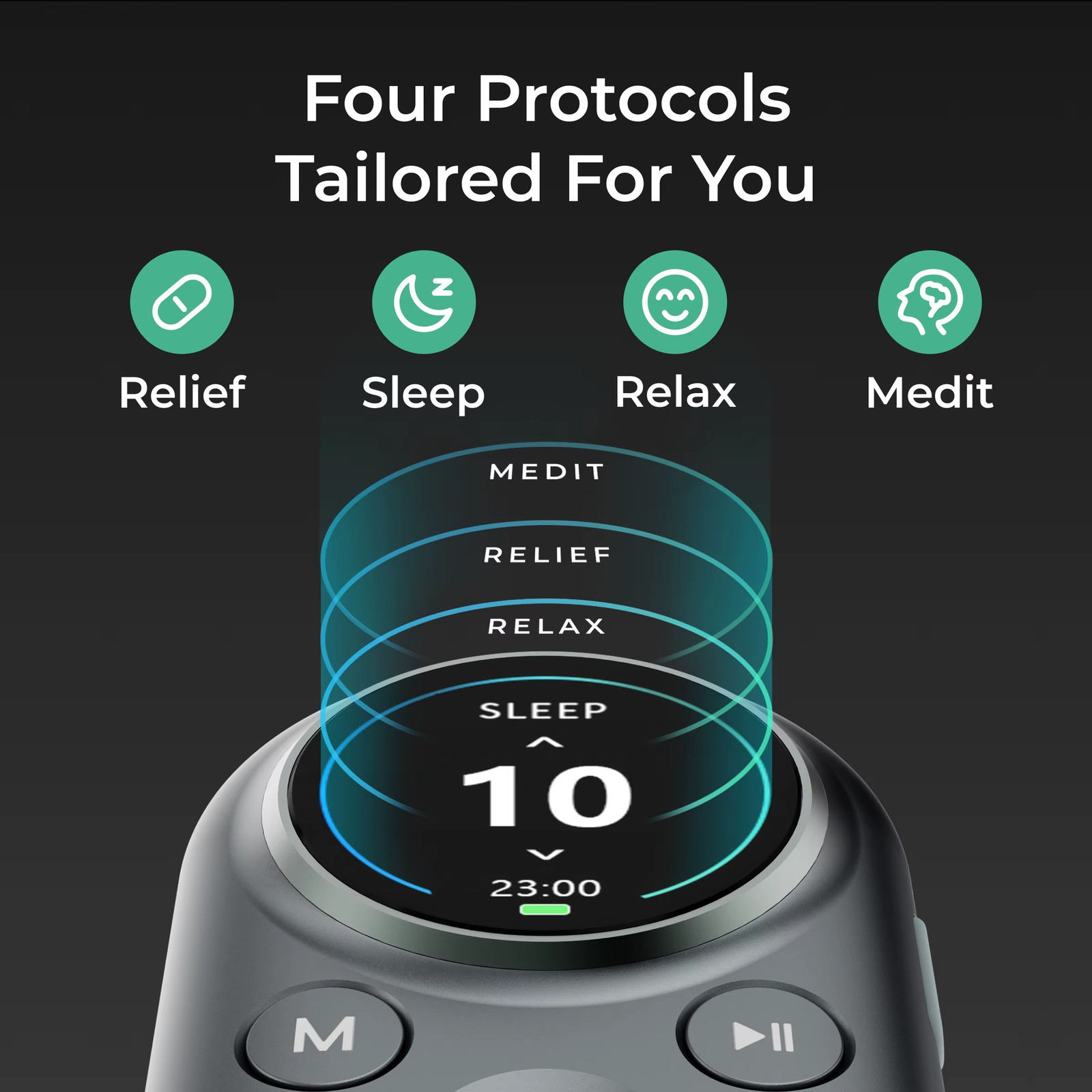 Luna Vagus Nerve Stimulator to Sleep Better, Deep Calm, Meditation and Drug-Free