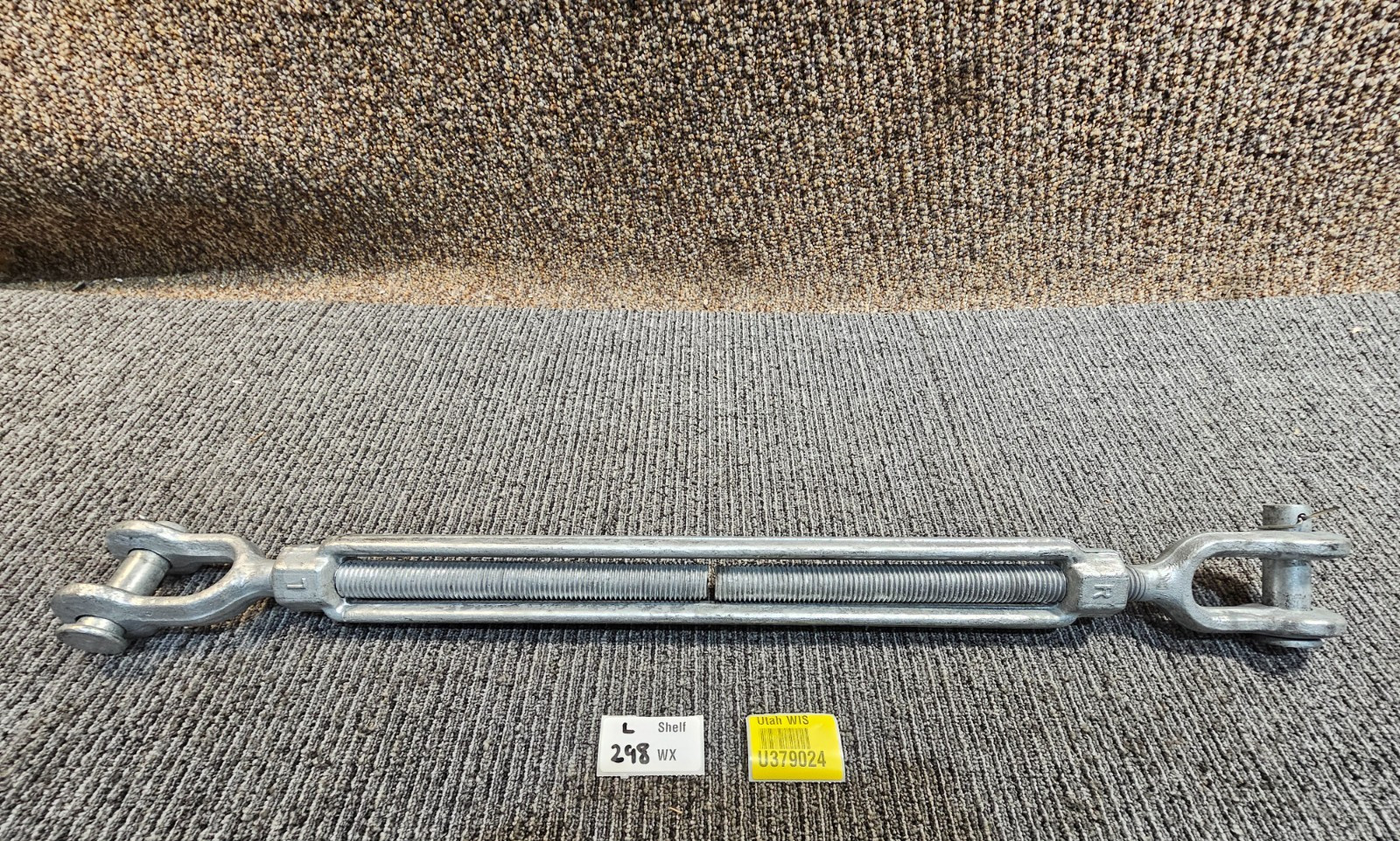 Jaw and Jaw Turnbuckle 1" x 30" Hot-Dipped Galvanized Heavy Duty for Wire Rope