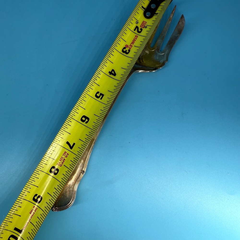 Watson & Gillot Silverplate Large Serving Fork 9" Meat Fork Fish Fork