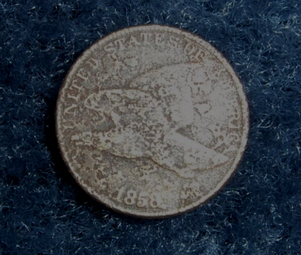 RARE 1858 SMALL LETTERS FLYING EAGLE SMALL CENT COIN-NICE!