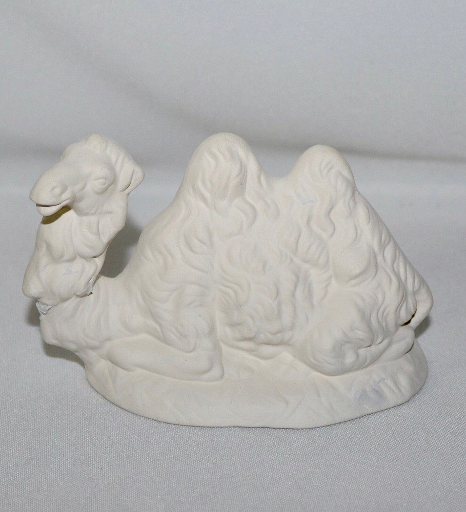 Ceramic Nativity 8” Set Accessory ~ Camel Sitting~ Ready To Paint