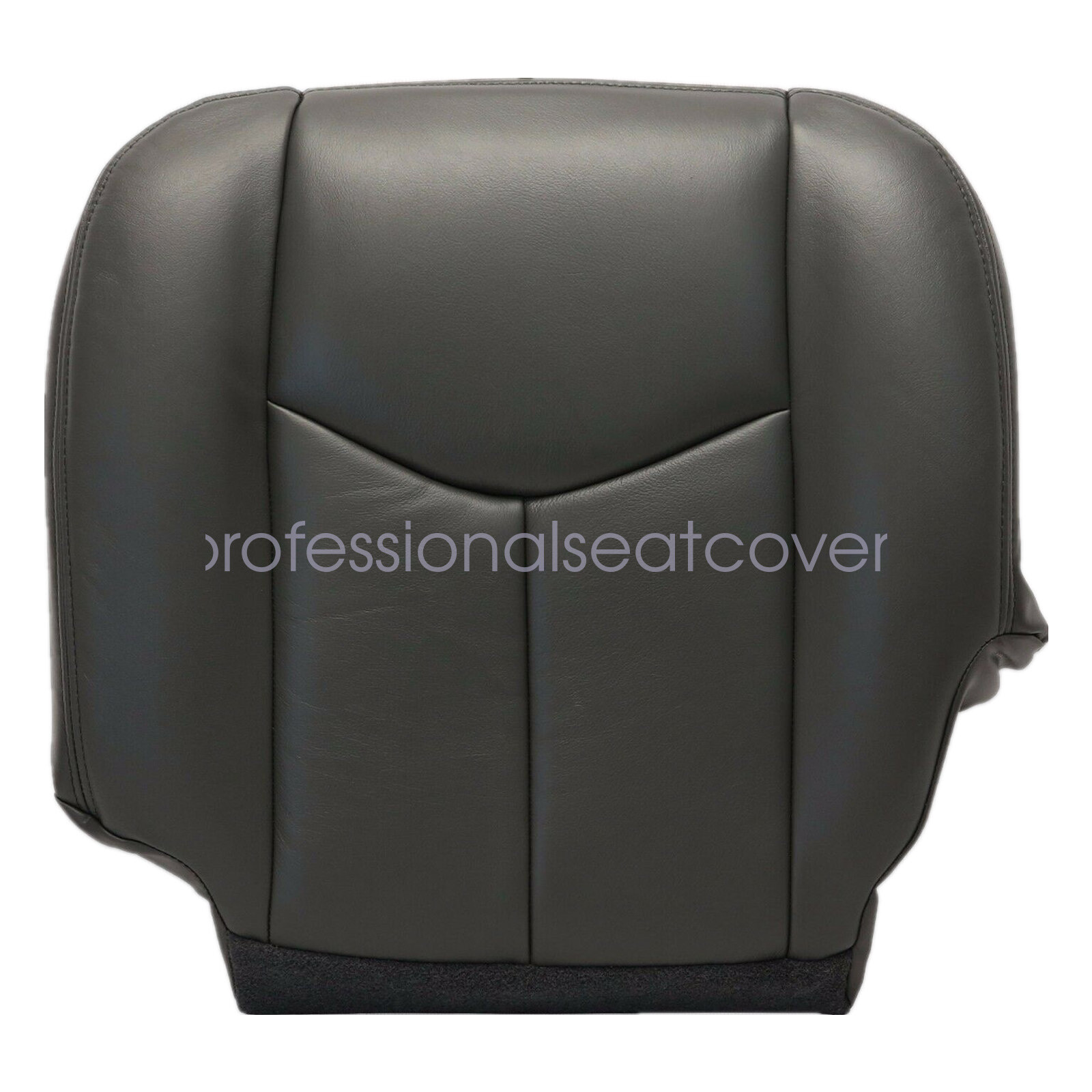 Front Leather Seat Cover & Foam Cushion For 2003-2006 Chevy Silverado Dark Gray