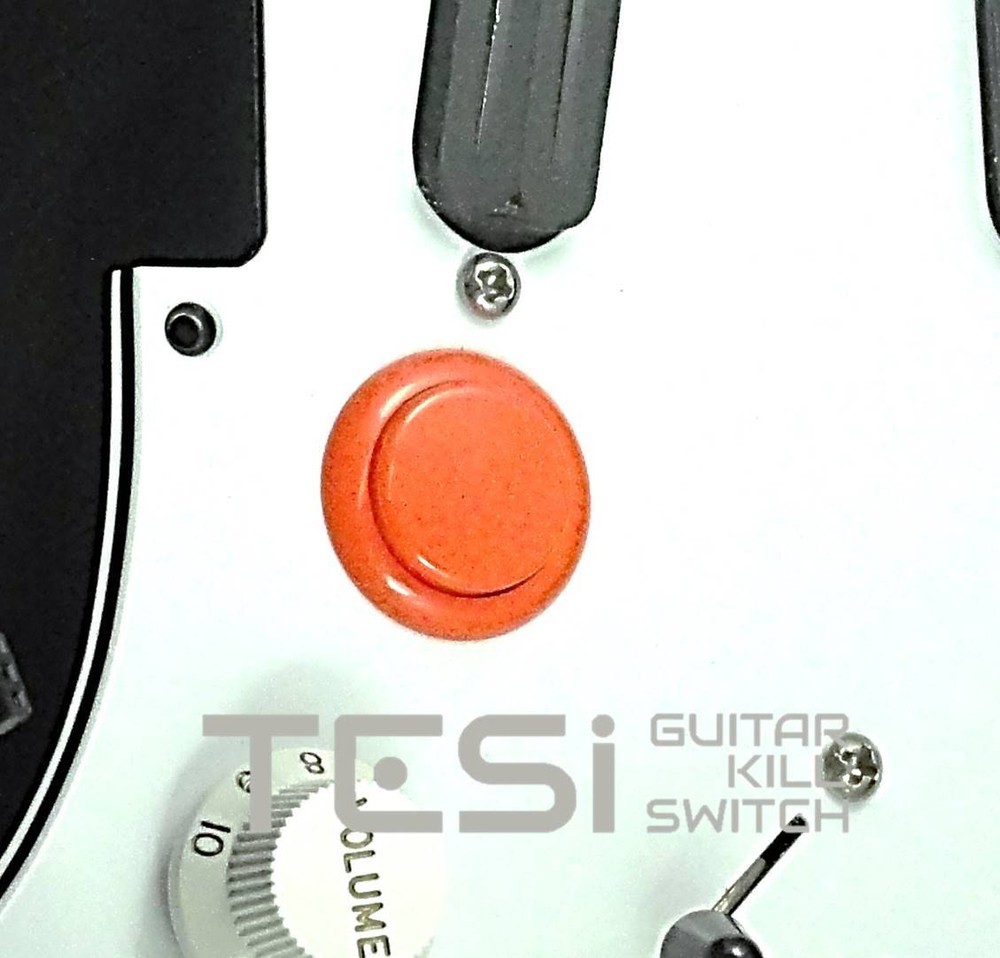 Tesi DITO Snap-in 24MM Momentary Arcade Button Guitar Kill Switch Solid Orange