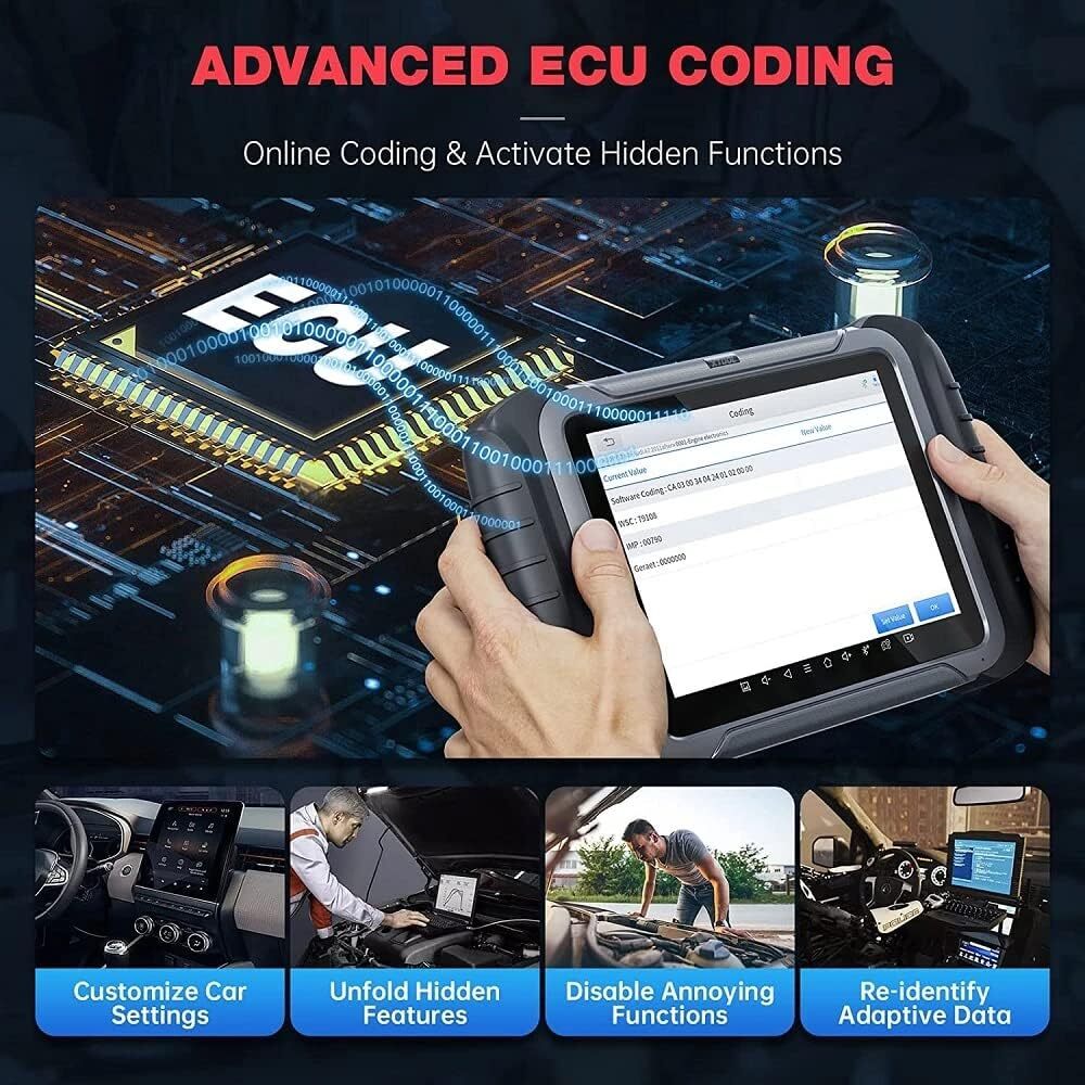 XTOOL D8 OBD2 Bi-Directional Scanner Auto Diagnostic CAN FD Key Programming Tool