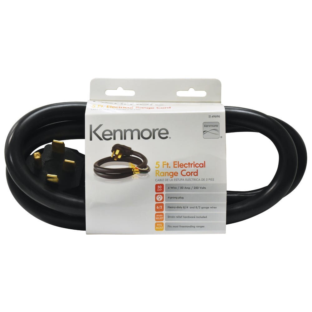 Kenmore 4-Prong 5 Ft Electrical Range Cord 50 Amp 250 Volts 49696