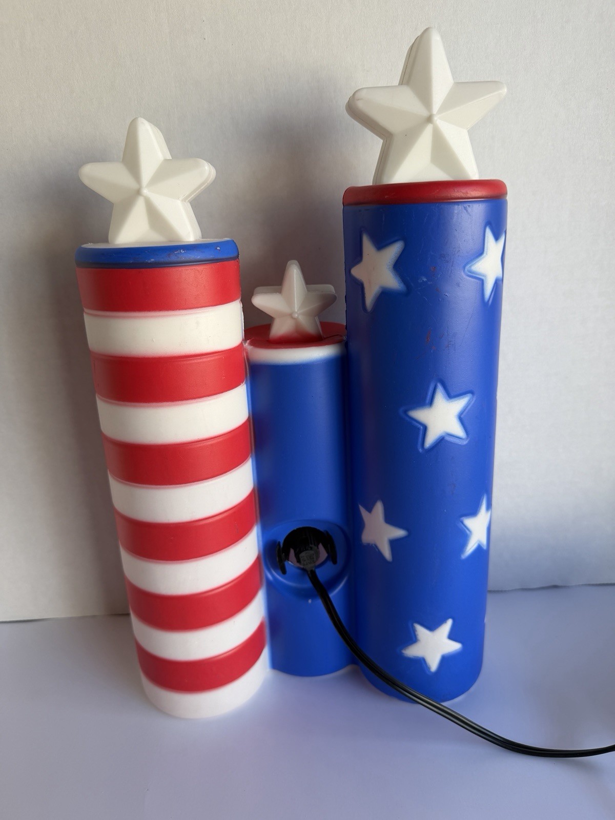 Patriotic 4th Of July Fireworks Cluster Blow Mold 13 1/4” Tall New