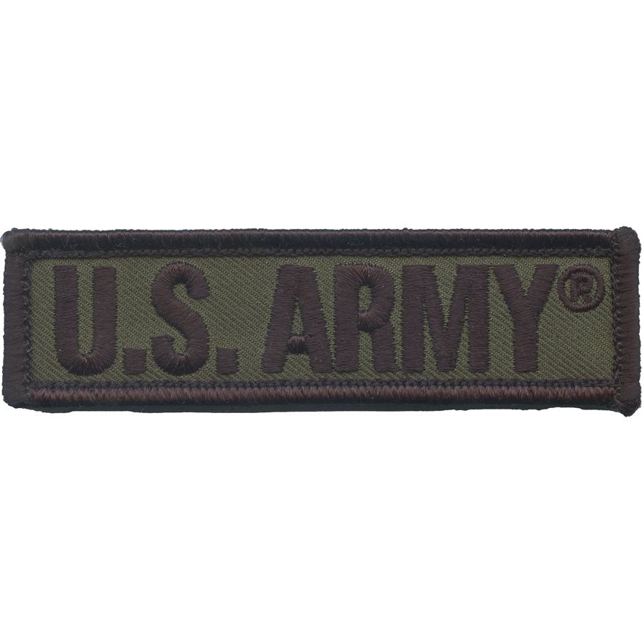 U.S. Army Back Panel Strip 3.75" X 1" 2 Piece OD Green Hook and Loop Patch