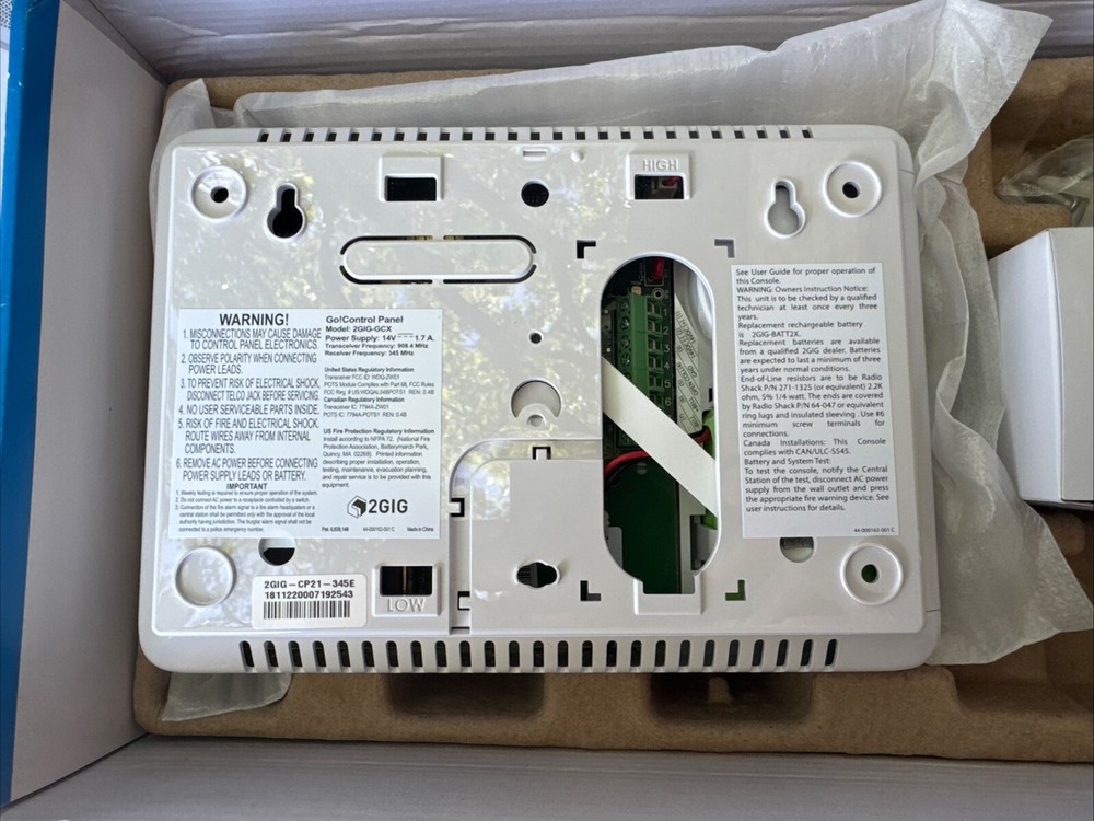 2gig 2GIG-PIR1-345 Security & Control Panel *READ*