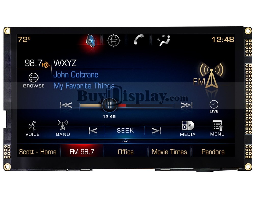 7" 7 inch TFT LCD Module Display w/Multi-Capacitive Touch Panel Screen,Tutorial