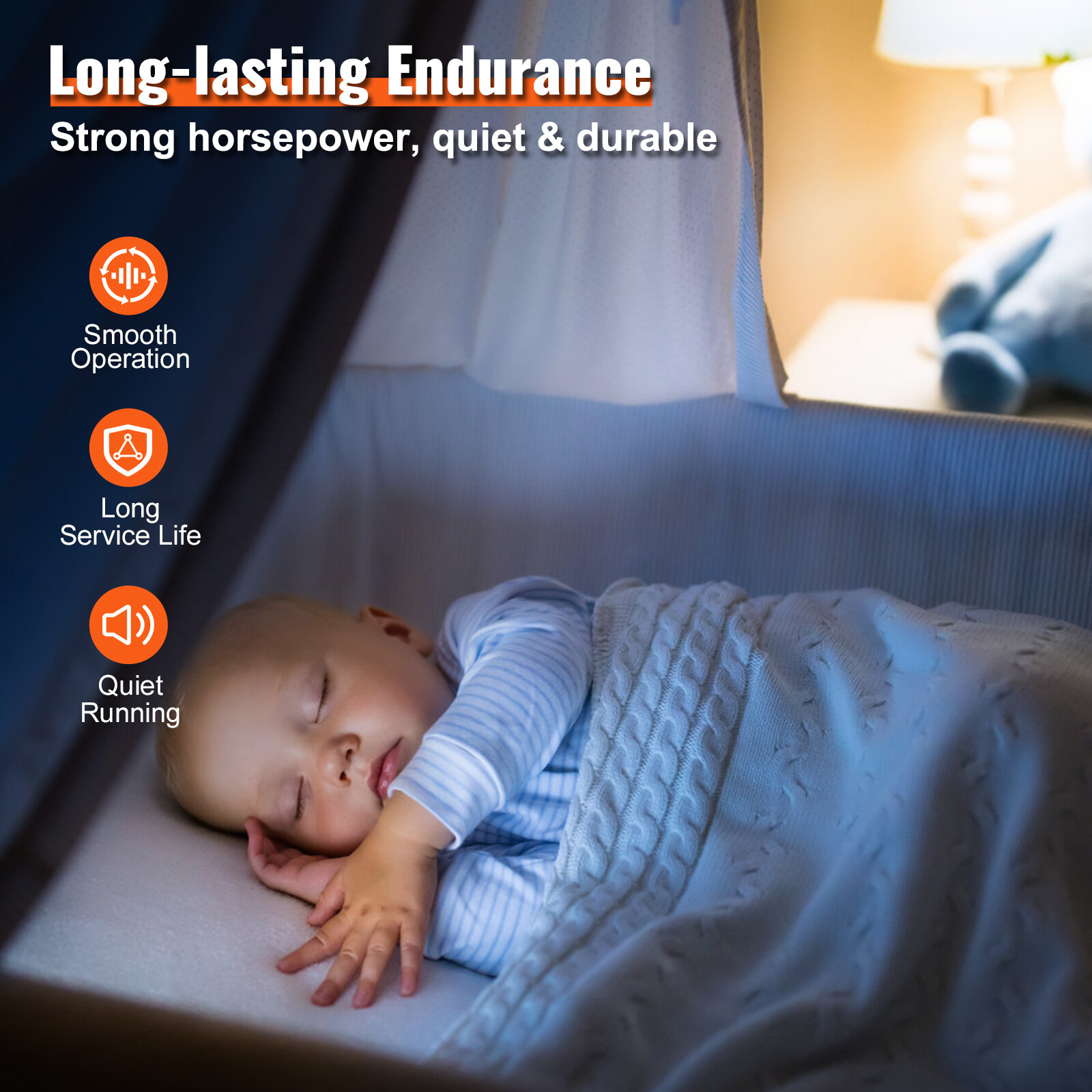 VEVOR Condenser Fan Motor 1/5HP 1075RPM 1.3A 208-230V K55HXJKL-2918 51-23055-11