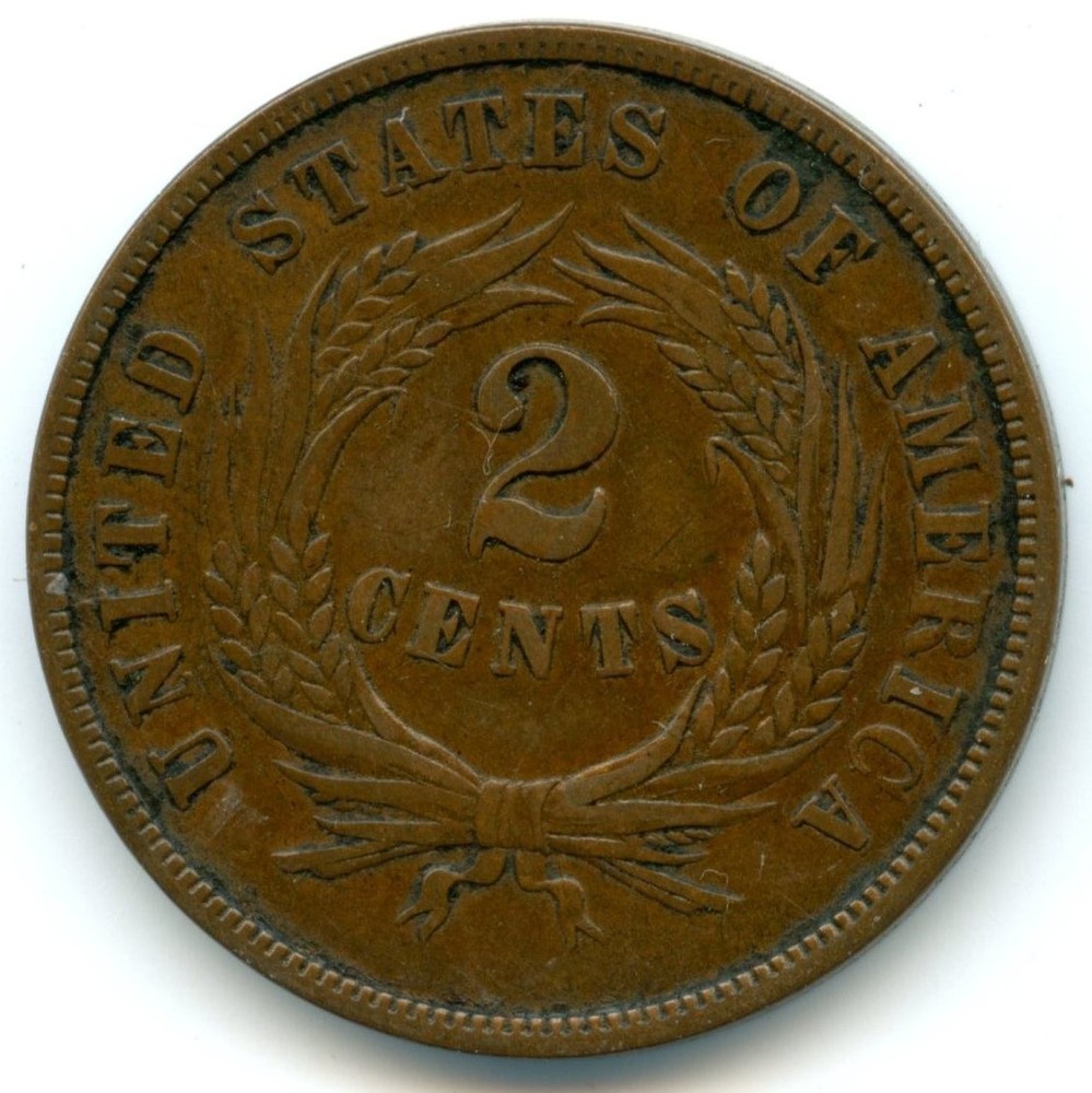 1868 U.S. Two Cent Piece - Extremely Nice Details, Must See