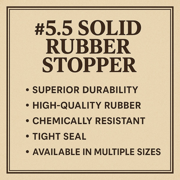 LD Carlson No. 5.5 Solid Rubber Stopper