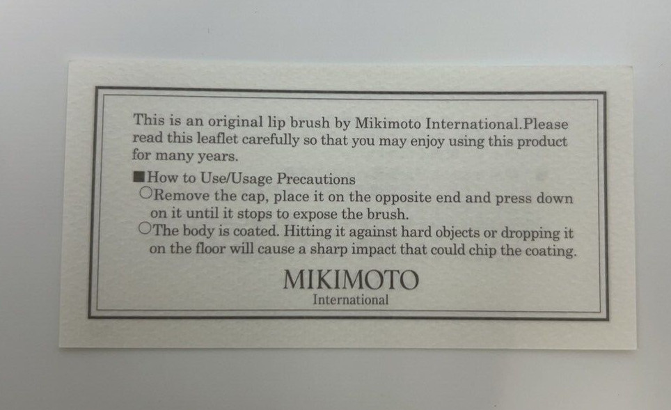 Mikimoto Pearl Makeup Lip Brush