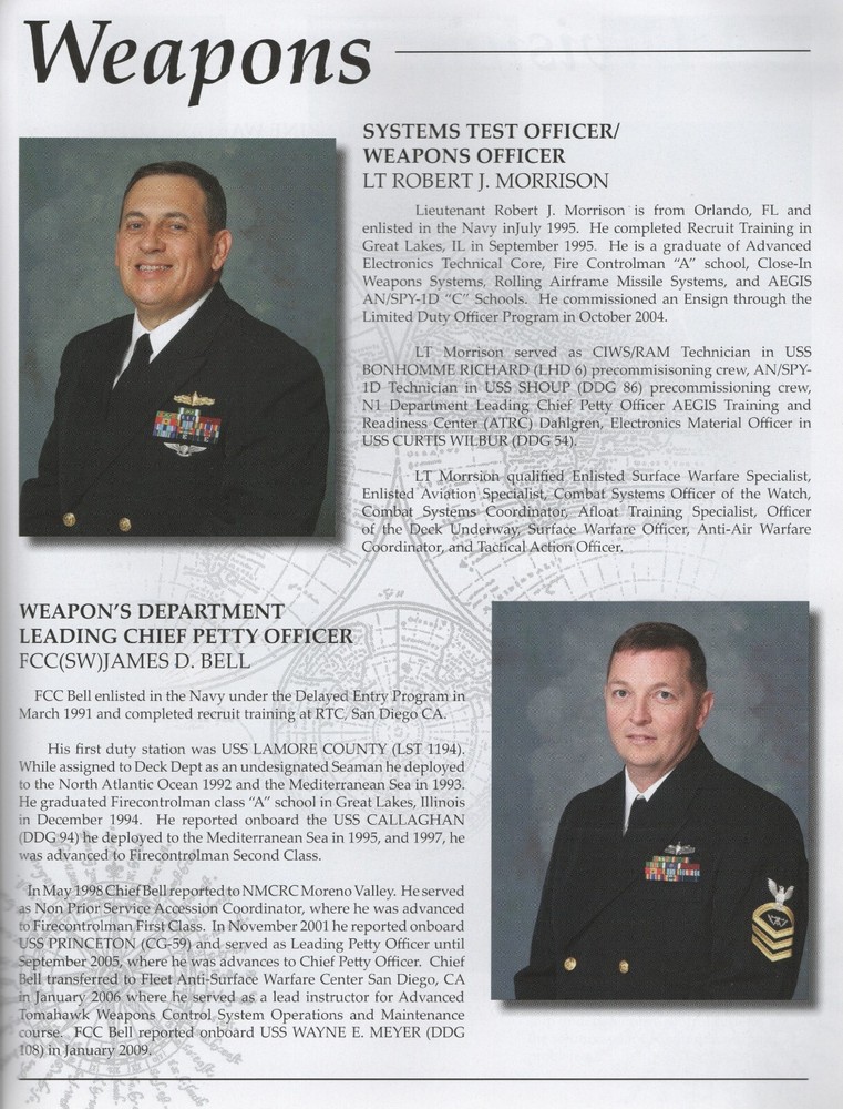 ☆ USS WAYNE E. MEYER DDG-108 NAVY AEGIS DESTROYER COMMISSIONING PROGRAM 2009 ☆