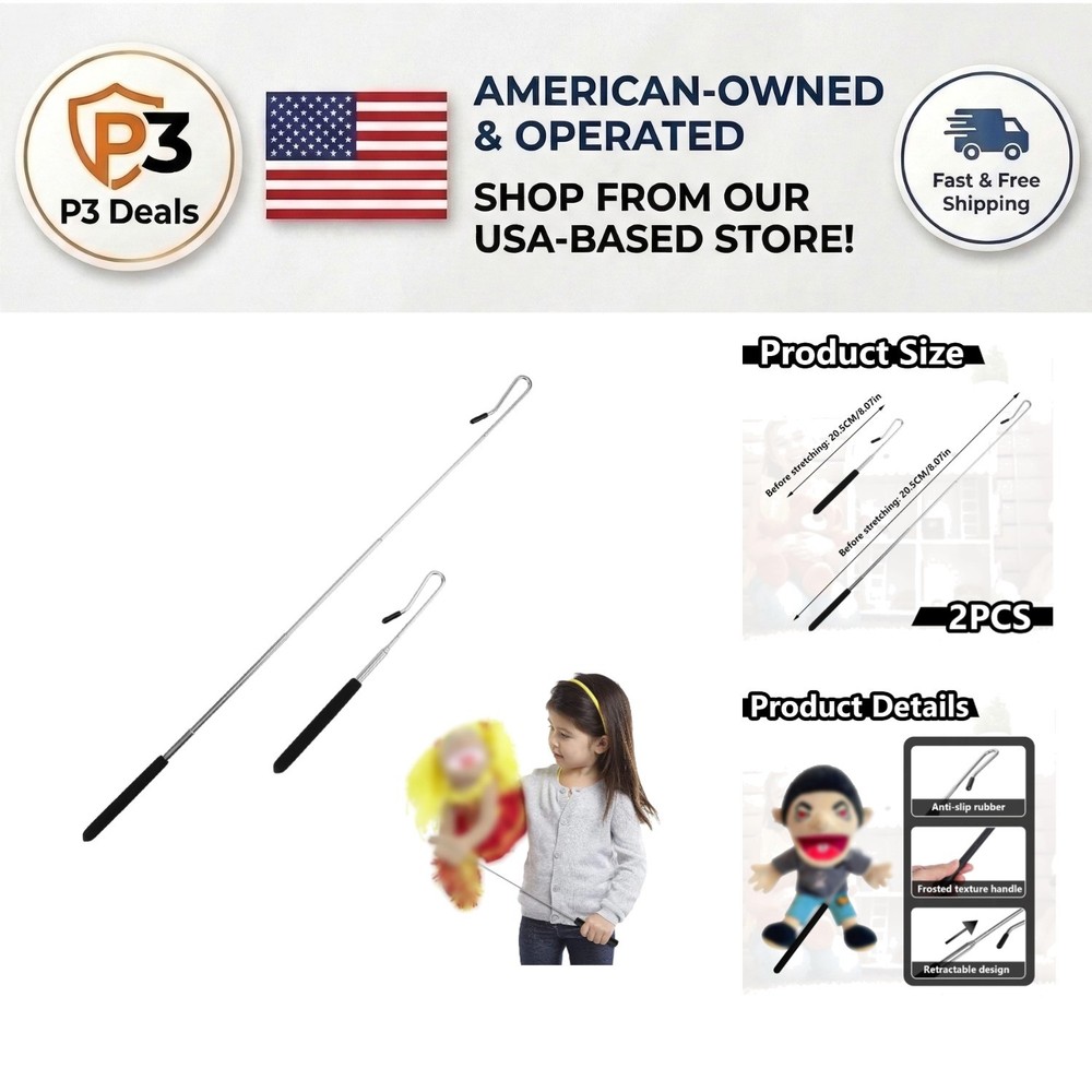 Professional Puppet Control - 8-21 Inch Adjustable Rods for Impressive Movement