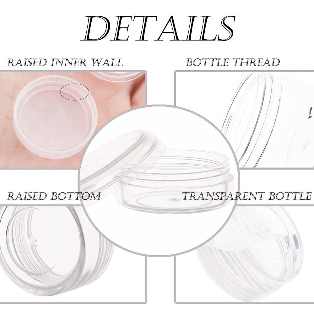 10 Gram Sample Containers 40 Count Cosmetic Containers with Lids Refillable E...
