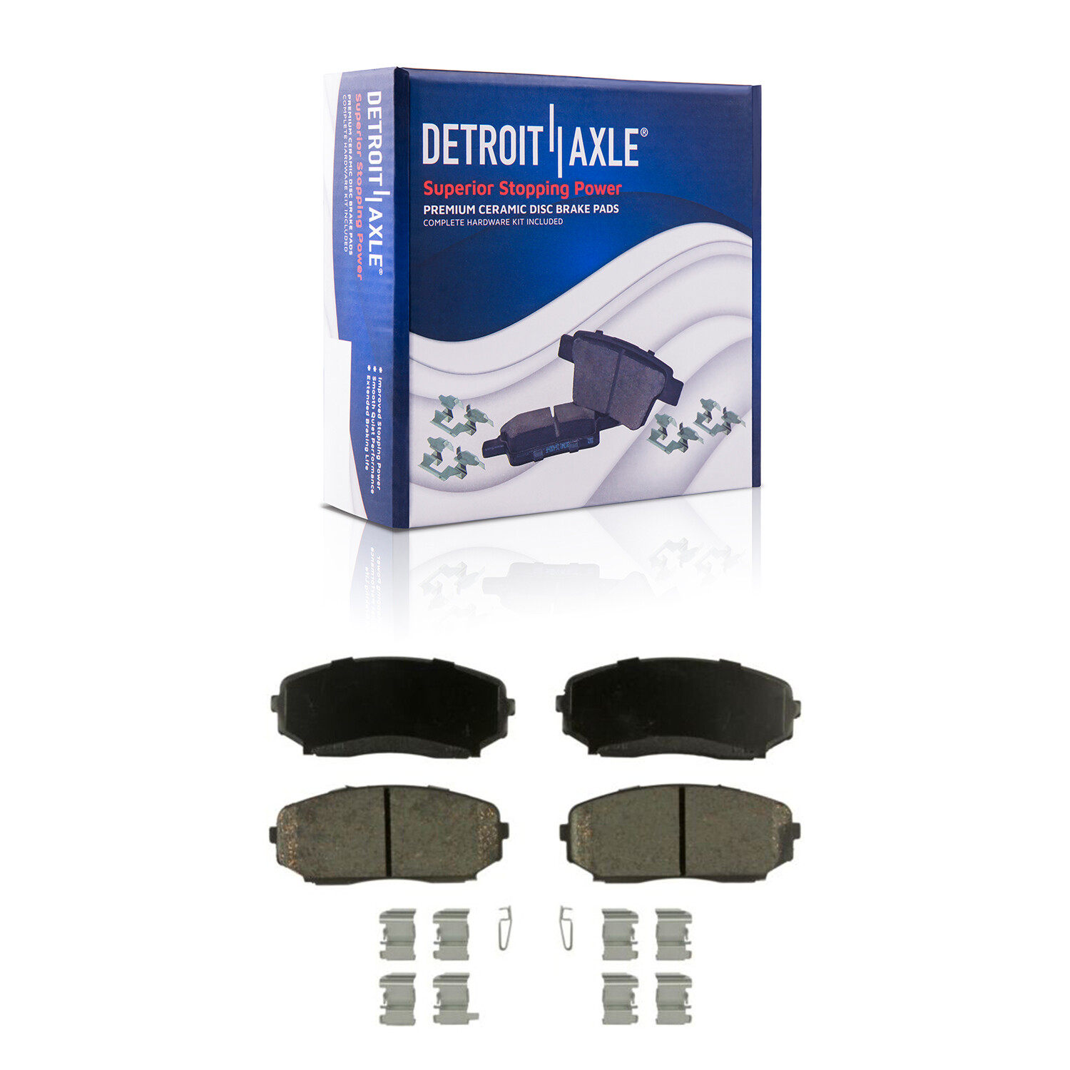 Front & Rear Ceramic Brake Pad & Hardware Ford Edge Lincoln MKX Mazda CX-7 CX-9