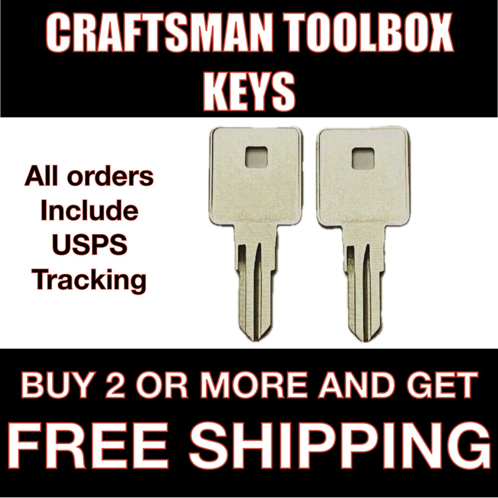 2 Craftsman Toolbox Keys Replacement keys made cut to code - key codes 8001-8223