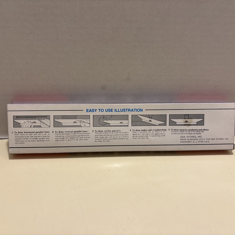 Rolling Ruler Horizontal ,Vertical, Parallel Lines, Circles, Arcs, And Angles.