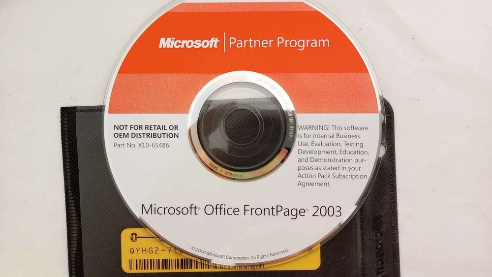 Microsoft Office FrontPage 2003 Full Version with 3 Product Keys & License