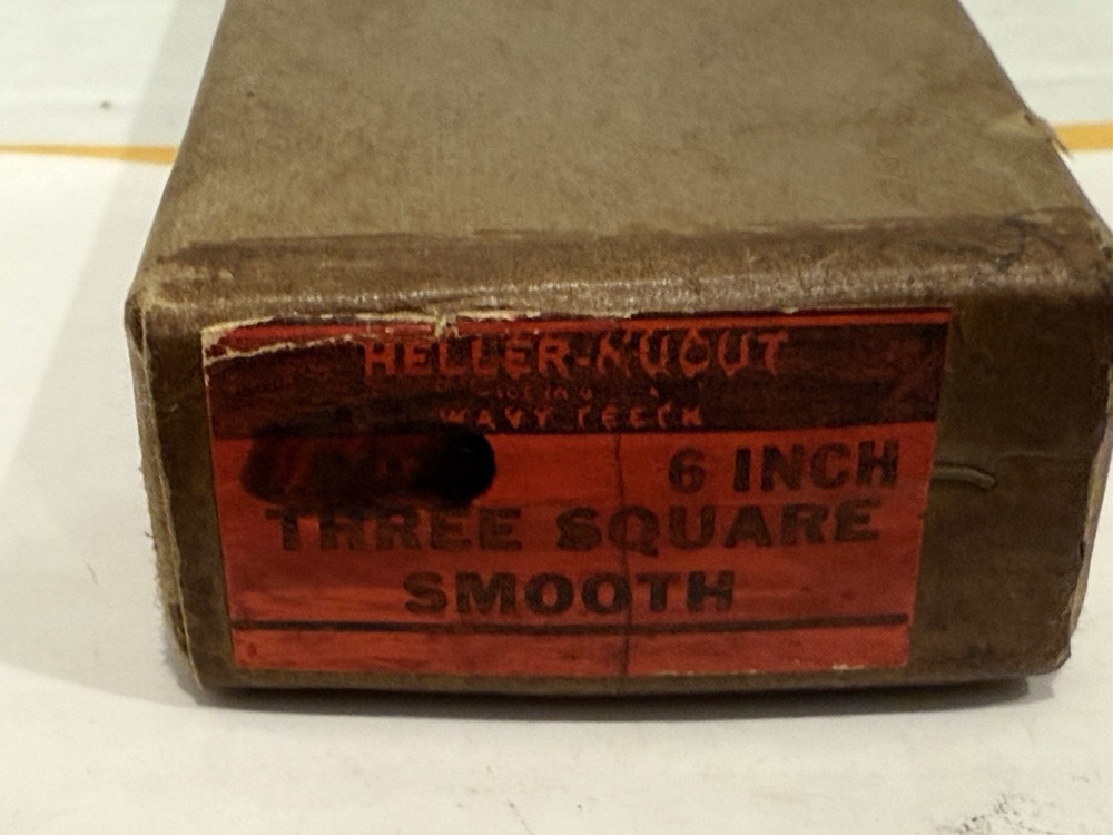 New Heller 6”, 3 Square Smooth File