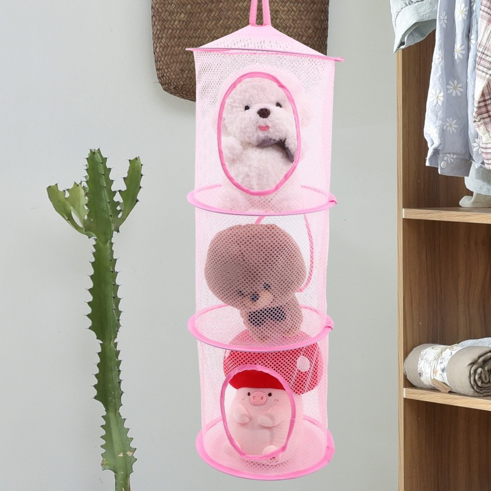 2 Pcs Foldable Hanging Mesh Drying Net Multi Layer Organizer For Clothes Socks