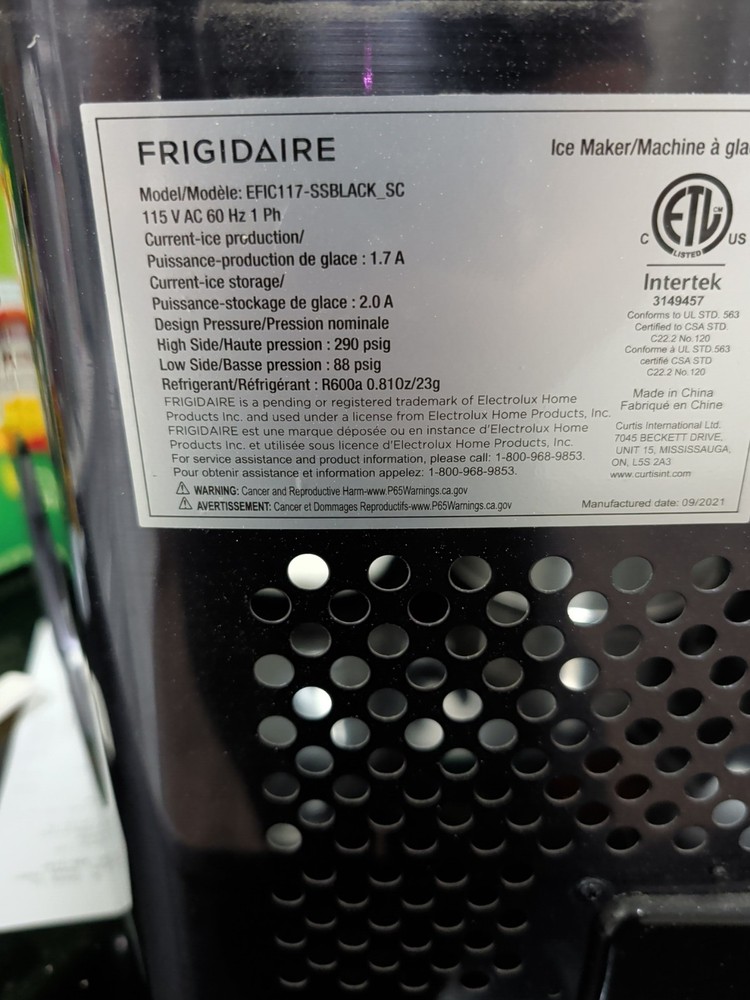 Frigidaire EFIC117-SS Replacement Power Cord