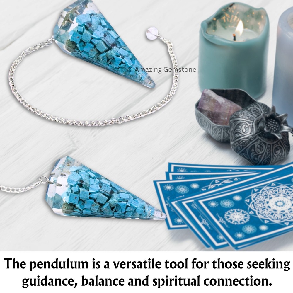 Turquoise Orgone Crystal Pendulums