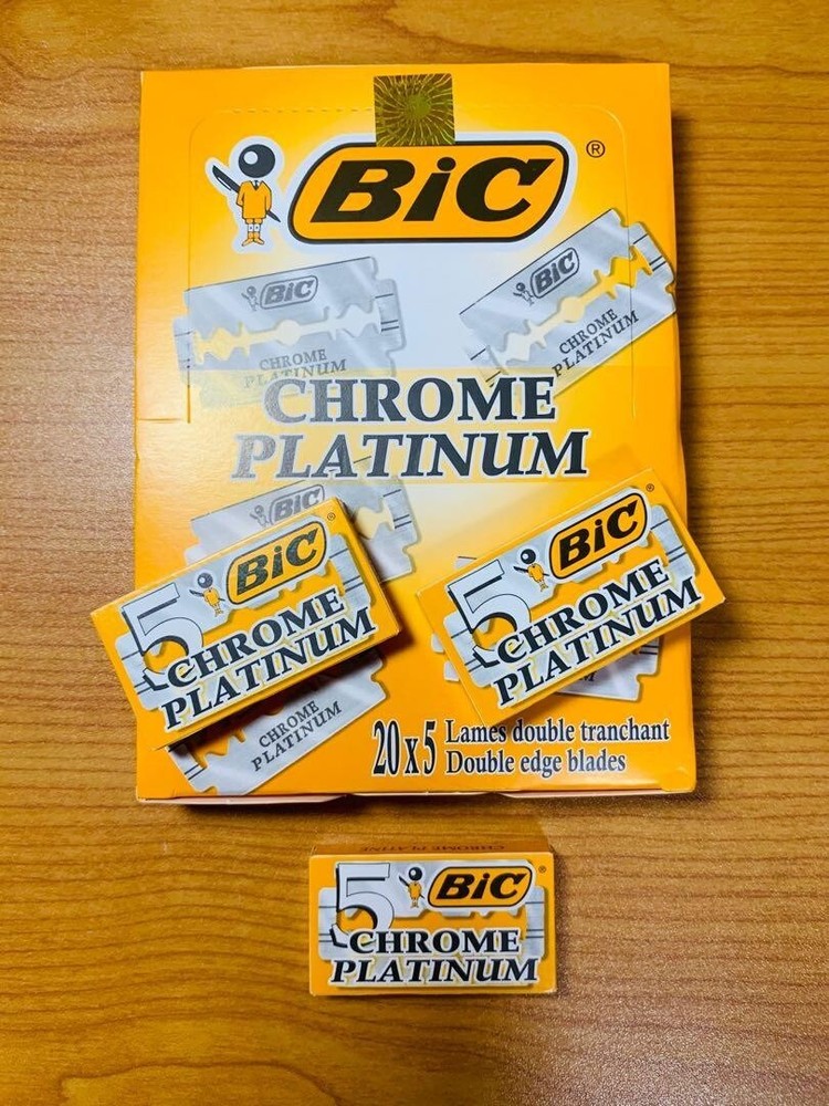 100 BIC Chrome double edge razor blades
