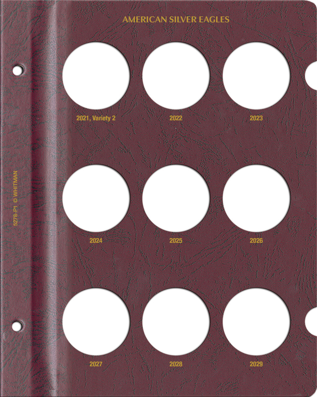 Whitman Prestige™ Coin Album - American Silver Eagles: Starting 2021 Date Set