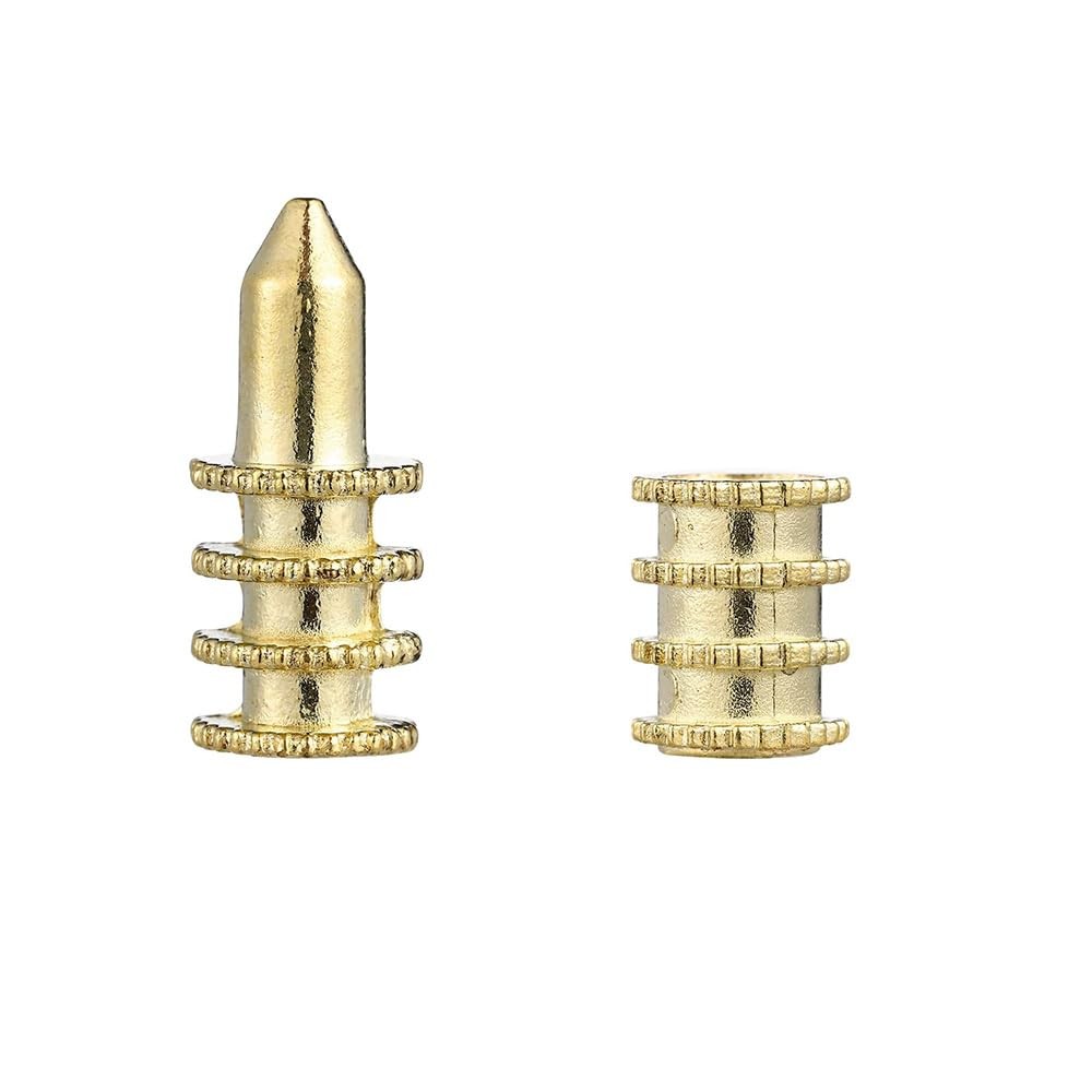 15pcs Brass Table Leaf Dowel Pin Table Bolt Sleeve Connectors Table Leaf Hard...
