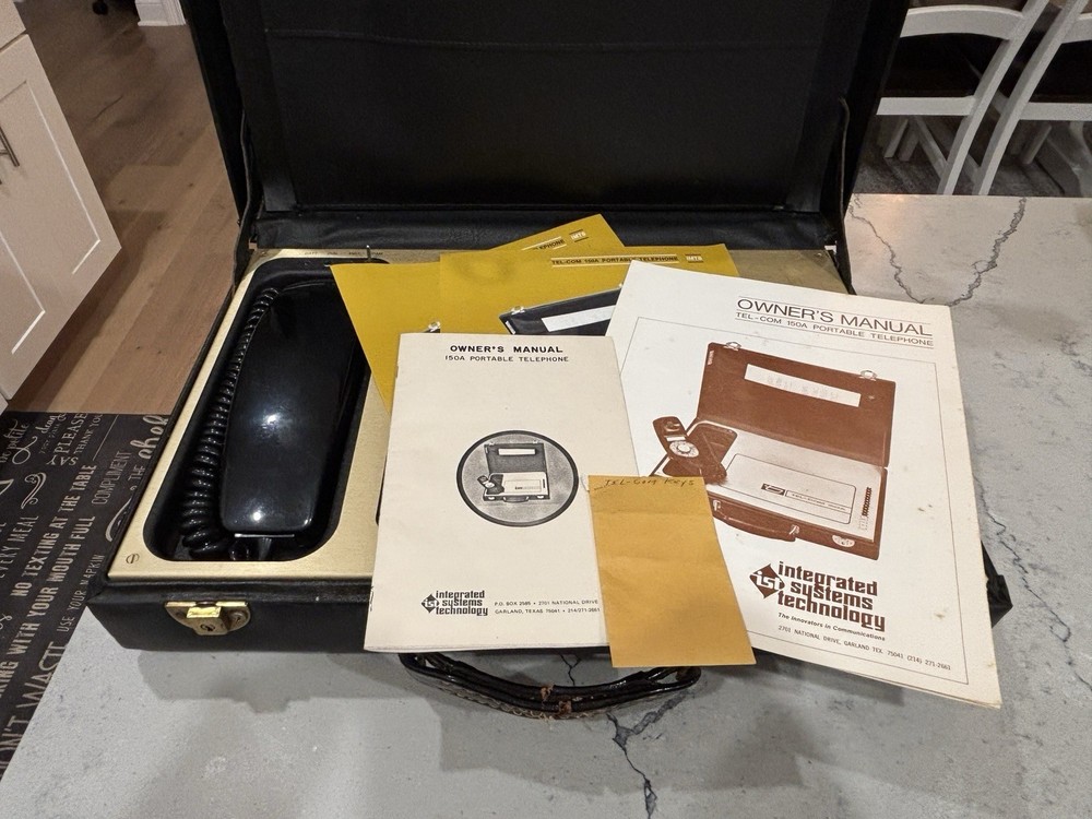 Integrated Systems Technology Tel-Com 150A Mobile Briefcase Telephone Paperwork