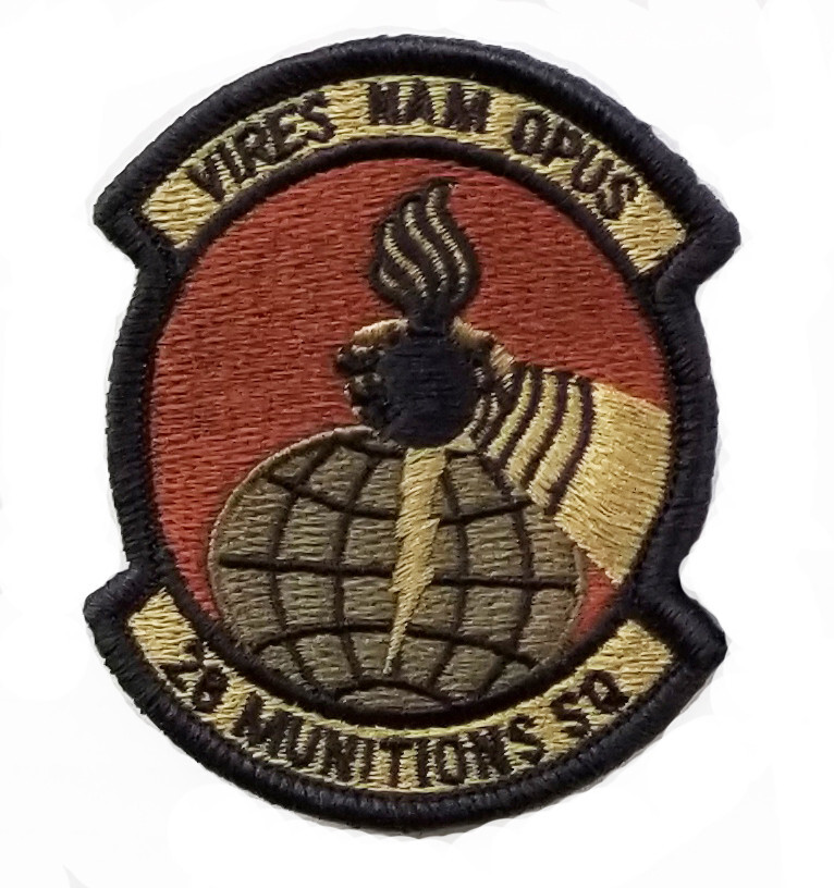US Air Force 28th munitions Squadron Subdued Hook Back Patch