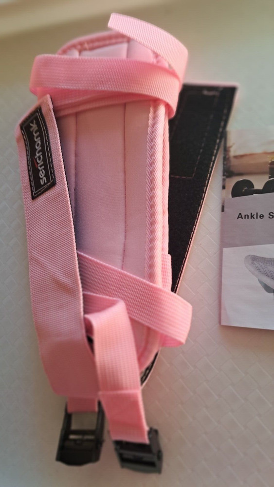 1-PAIR Adjustable Dumbbell Ankle Straps Pink NEW