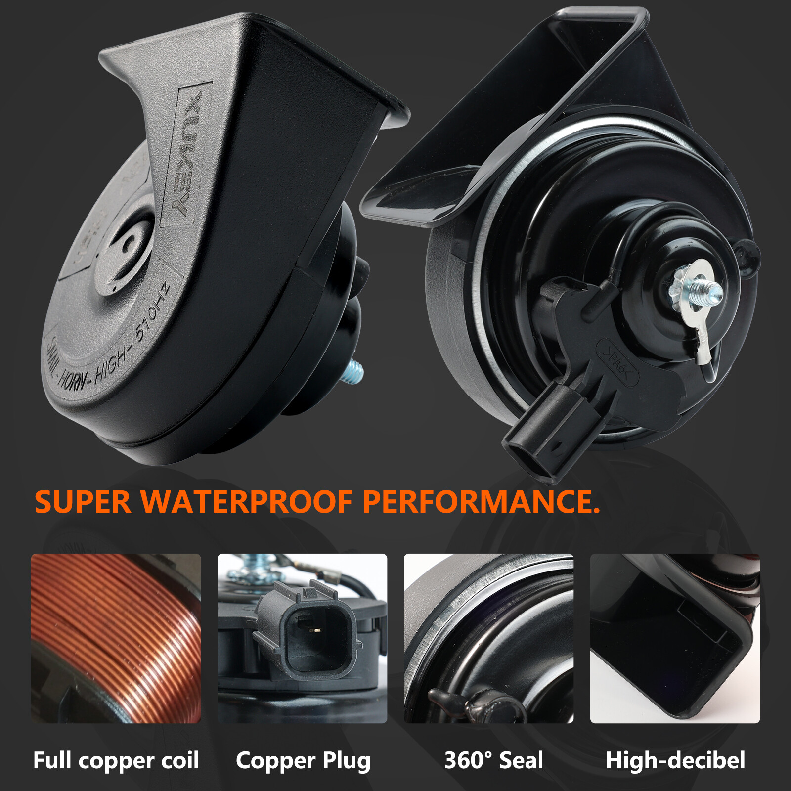 For Honda 2004-2014 - Horn Assembly Low + High Tone 38100-S9V-A12 Snail Horns