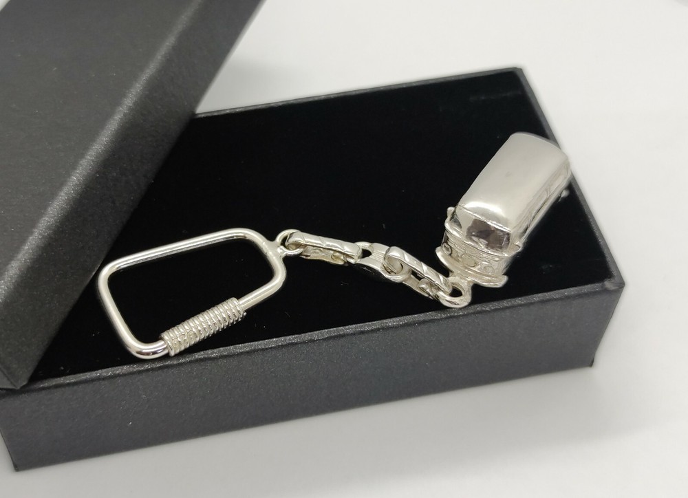 Bus Keychain 925 Silver Handmade