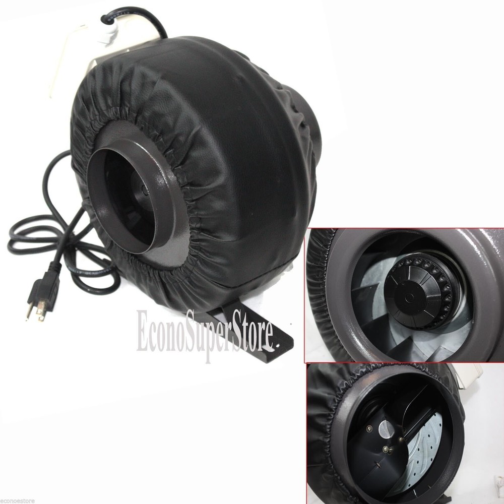 8" Inline Duct 200W 770CFM Hydroponic Exhaust Fan Ventilation Blower Air Cool