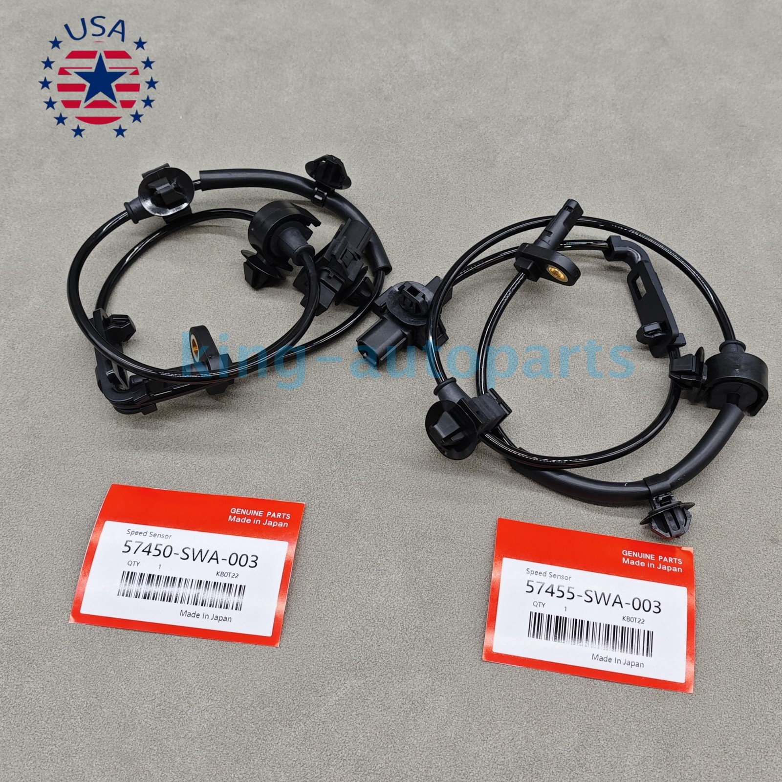 New 2PCS Front Left & Right ABS Wheel Speed Sensor New For Honda CR-V 2007-11 US