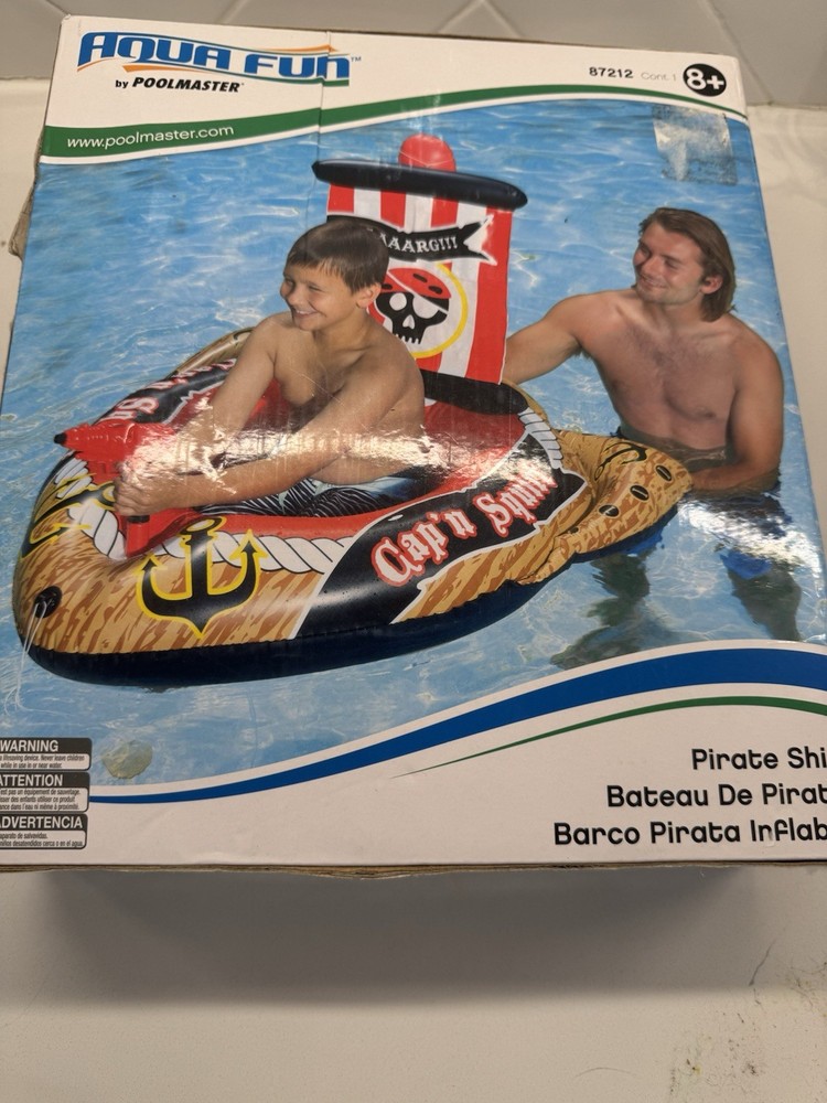 2017 Aqua Fun PoolMaster Float Pirate Ship Action Squirter #87212 Cap N Squirt