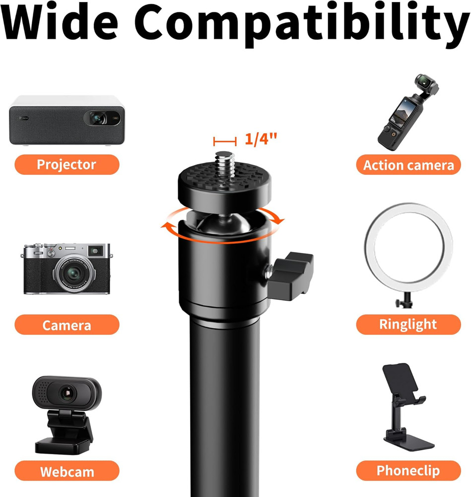 Projector Screen Wall Mount & 2-In-1 Projector Stand Bundle