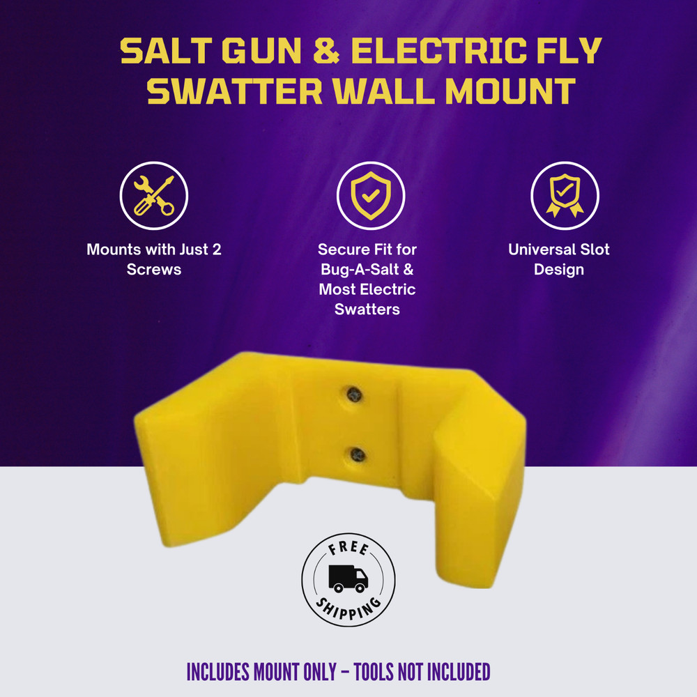 Salt Gun & Electric Fly Swatter Wall Mount – Secure & Space-Saving Solution
