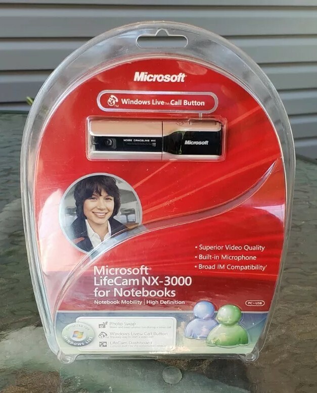 NEW Microsoft LifeCam NX-3000 USB Webcam Noise-Cancelling Web Camera Call Button