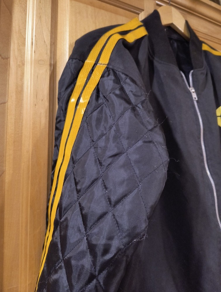 Polyester Reflective Hooded Lined Men's Black Jacket Size XL