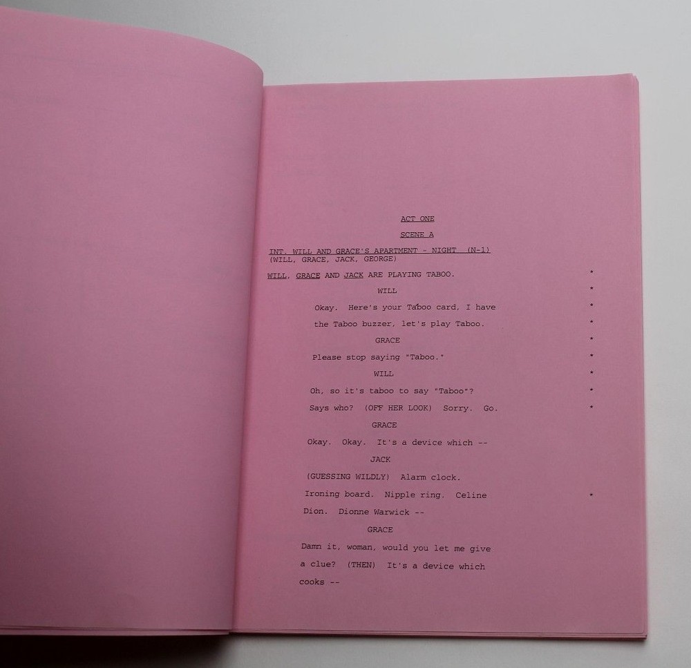 WILL & GRACE / Alex Herschlag 2001 Original TV Show Script, Eric McCormack