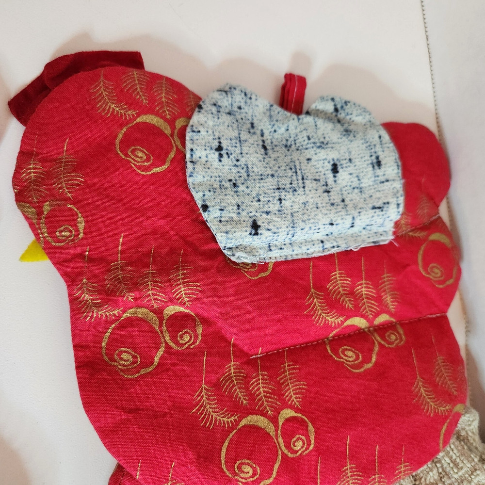 2 pc Handmade Chicken Kitchen Towel Oven Handle Hanger Set