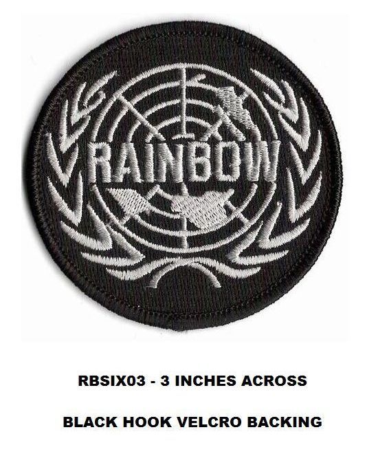 RAINBOW SIX - 3 INCH PATCH - HOOK - RBSIX03