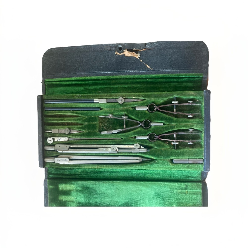 VINTAGE E.O. RICHTER & CO. GERMAN PRECISION DRAFTING DRAWING SET