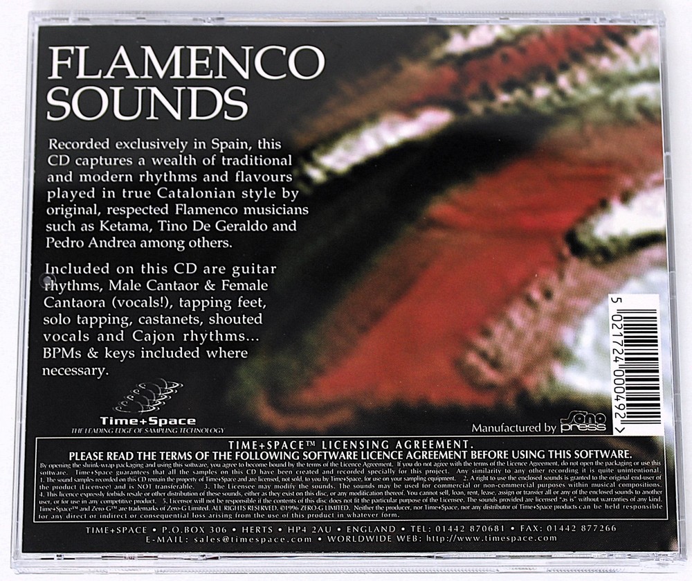 Zero-G Flamenco Sounds Sample/Sound Library/Sampling CD 1996