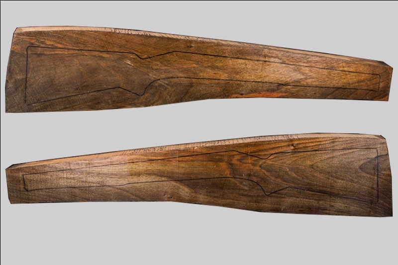 Turkish walnut rifle stock blank R151